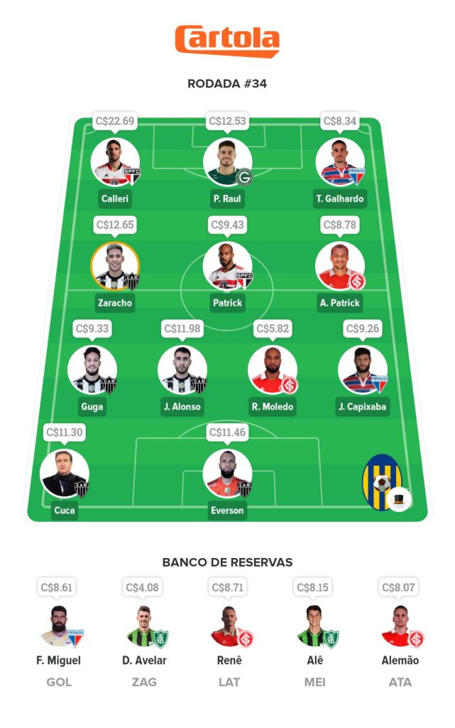 Seleção Mix - Rodada 34