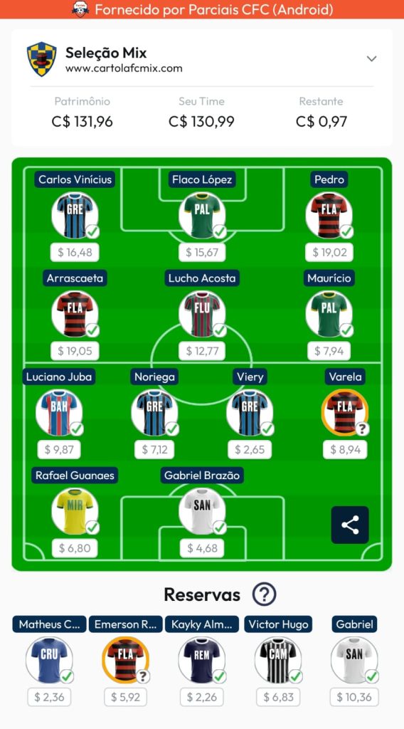 Seleção Mix - 7ª Rodada