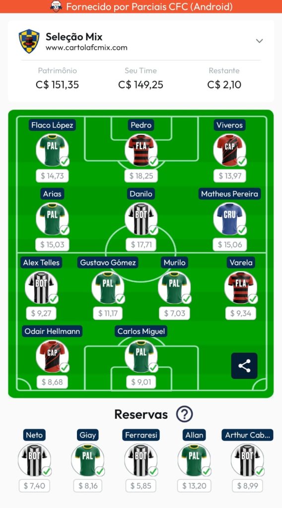 Seleção Mix - 14ª Rodada