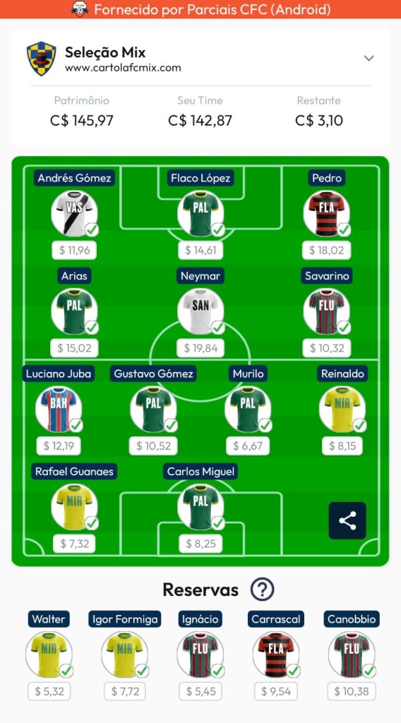 Seleção Mix - 15ª Rodada