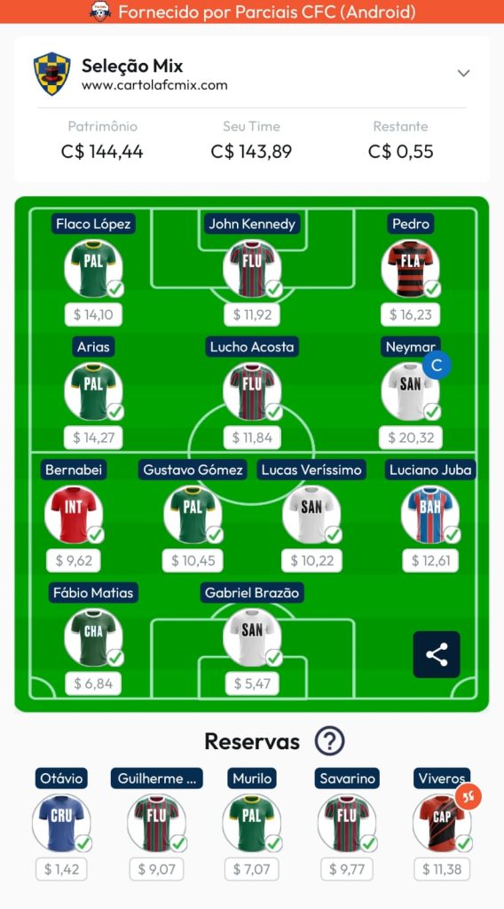 Seleção Mix - 16ª Rodada
