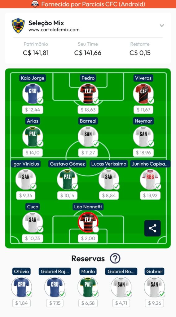 Seleção Mix - 20ª Rodada