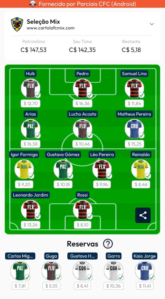 Seleção Mix - 21ª Rodada