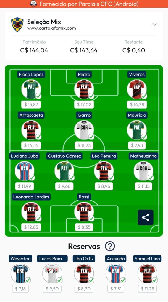 Seleção Mix - 25ª Rodada