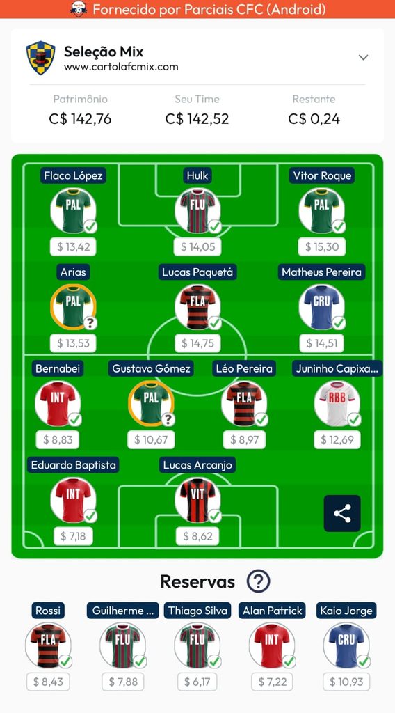 Seleção Mix - 29ª Rodada