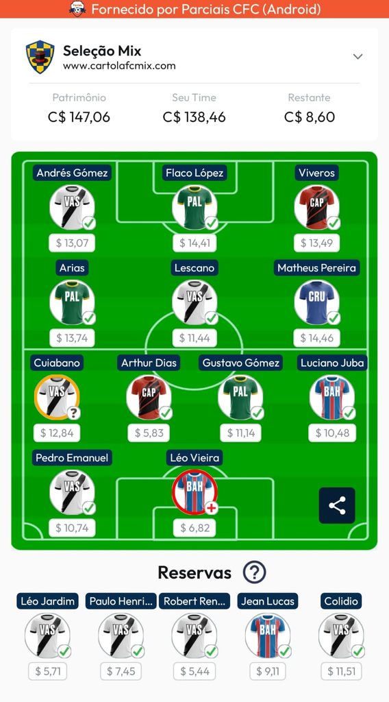 Seleção Mix - 30ª Rodada