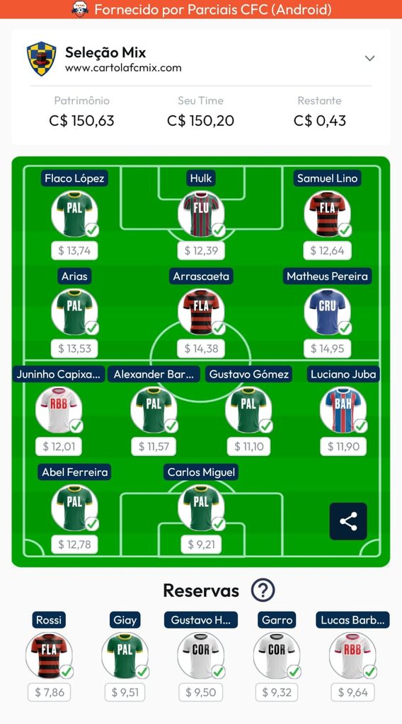 Seleção Mix - 33ª Rodada